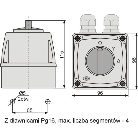 Łącznik krzywkowy ŁUK 16A